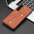 For Samsung Galaxy S25+ 5G Double Buckle Card Slots Magnetic Phone Case(Brown) - 2