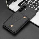 For Samsung Galaxy S25 5G Double Buckle Card Slots Magnetic Phone Case(Black) - 2