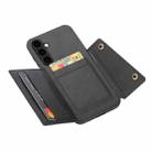 For Samsung Galaxy S25 5G Double Buckle Card Slots Magnetic Phone Case(Black) - 3