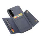 For Samsung Galaxy S25 5G Double Buckle Card Slots Magnetic Phone Case(Blue) - 3
