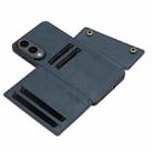 For Samsung Galaxy S25 Edge 5G Double Buckle Card Slots Magnetic Phone Case(Blue) - 3