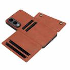 For Samsung Galaxy S25 Edge 5G Double Buckle Card Slots Magnetic Phone Case(Brown) - 3