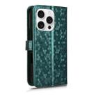 For iPhone 16 Pro Max Honeycomb Dot Texture Leather Phone Case(Green) - 3