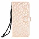 For iPhone 16 Pro Honeycomb Dot Texture Leather Phone Case(Gold) - 2