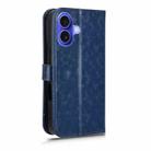 For iPhone 16 Honeycomb Dot Texture Leather Phone Case(Blue) - 3