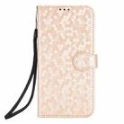 For iPhone 15 Pro Honeycomb Dot Texture Leather Phone Case(Gold) - 2