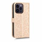 For iPhone 15 Pro Honeycomb Dot Texture Leather Phone Case(Gold) - 3