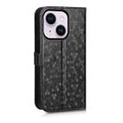 For iPhone 15 Plus Honeycomb Dot Texture Leather Phone Case(Black) - 3