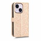 For iPhone 15 Plus Honeycomb Dot Texture Leather Phone Case(Gold) - 3