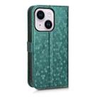 For iPhone 15 Plus Honeycomb Dot Texture Leather Phone Case(Green) - 3