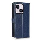 For iPhone 15 Honeycomb Dot Texture Leather Phone Case(Blue) - 3