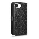 For iPhone 16e Honeycomb Dot Texture Leather Phone Case(Black) - 3