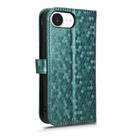 For iPhone 16e Honeycomb Dot Texture Leather Phone Case(Green) - 3