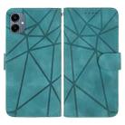 For Samsung Galaxy A06 4G Skin Feel Geometric Lines Leather Phone Case(Green) - 2