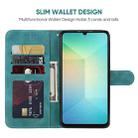 For Samsung Galaxy A06 4G Skin Feel Geometric Lines Leather Phone Case(Green) - 3