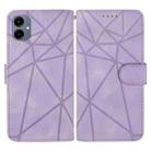For Samsung Galaxy A06 4G Skin Feel Geometric Lines Leather Phone Case(Purple) - 2