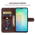 For Samsung Galaxy A06 4G Skin Feel Geometric Lines Leather Phone Case(Brown) - 3