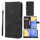 For Samsung Galaxy A16 5G Skin Feel Geometric Lines Leather Phone Case(Black) - 1
