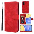 For Samsung Galaxy A16 5G Skin Feel Geometric Lines Leather Phone Case(Red) - 1