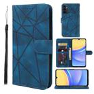 For Samsung Galaxy A16 5G Skin Feel Geometric Lines Leather Phone Case(Blue) - 1
