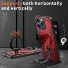 For iPhone 14 Pro PC Hybrid TPU Armor MagSafe Holder Phone Case(Red) - 2