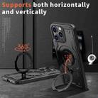 For iPhone 13 Pro Max PC Hybrid TPU Armor MagSafe Holder Phone Case(Black) - 2