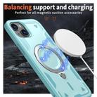 For iPhone 13 PC Hybrid TPU Armor MagSafe Holder Phone Case(Light Blue) - 3