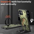 For iPhone 12 PC Hybrid TPU Armor MagSafe Holder Phone Case(Olive Green) - 2