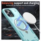 For iPhone 12 Pro Max PC Hybrid TPU Armor MagSafe Holder Phone Case(Light Blue) - 3