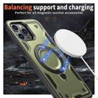 For iPhone 12 Pro Max PC Hybrid TPU Armor MagSafe Holder Phone Case(Olive Green) - 3