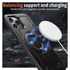 For iPhone 12 Pro Max PC Hybrid TPU Armor MagSafe Holder Phone Case(Black) - 3