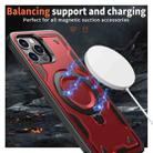 For iPhone 12 Pro Max PC Hybrid TPU Armor MagSafe Holder Phone Case(Red) - 3