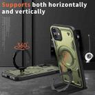 For iPhone 11 PC Hybrid TPU Armor MagSafe Ring Holder Phone Case(Olive Green) - 2