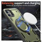 For iPhone 11 PC Hybrid TPU Armor MagSafe Ring Holder Phone Case(Olive Green) - 3