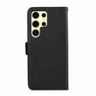 For Samsung Galaxy S25 Ultra ABEEL Side-Magnetic Litchi Pattern Leather RFID Phone Case(Black) - 3