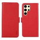 For Samsung Galaxy S25 Ultra ABEEL Side-Magnetic Litchi Pattern Leather RFID Phone Case(Red) - 1