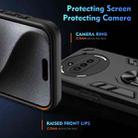 For Nothing Phone 3a Shockproof Metal Ring Holder Phone Case(Black) - 3