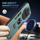 For Nothing Phone 3a Shockproof Metal Ring Holder Phone Case(Green) - 2