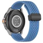 For Xiaomi Watch S4 Sport Folding Magnetic Buckle Silicone Watch Band(Blue) - 2