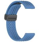 For Xiaomi Watch S4 Sport Folding Magnetic Buckle Silicone Watch Band(Blue) - 3