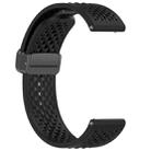 For Xiaomi Watch S4 Sport Folding Magnetic Buckle Silicone Watch Band(Black) - 3