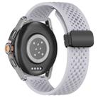 For Xiaomi Watch S4 Sport Folding Magnetic Buckle Silicone Watch Band(Grey) - 2