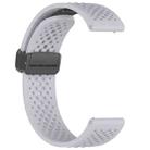 For Xiaomi Watch S4 Sport Folding Magnetic Buckle Silicone Watch Band(Grey) - 3