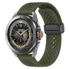 For Xiaomi Watch S4 Sport Folding Magnetic Buckle Silicone Watch Band(Army Green) - 1