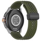 For Xiaomi Watch S4 Sport Folding Magnetic Buckle Silicone Watch Band(Army Green) - 2