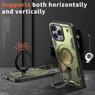 For iPhone 16 Pro Max PC Hybrid TPU Armor MagSafe Holder Phone Case(Olive Green) - 2