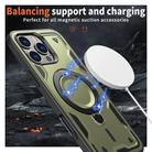 For iPhone 16 Pro Max PC Hybrid TPU Armor MagSafe Holder Phone Case(Olive Green) - 3