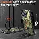 For iPhone 16 Pro PC Hybrid TPU Armor MagSafe Holder Phone Case(Olive Green) - 2