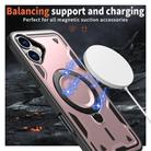 For iPhone 16 Plus PC Hybrid TPU Armor MagSafe Holder Phone Case(Rose Gold) - 3