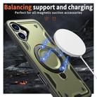 For iPhone 16 PC Hybrid TPU Armor MagSafe Holder Phone Case(Olive Green) - 3